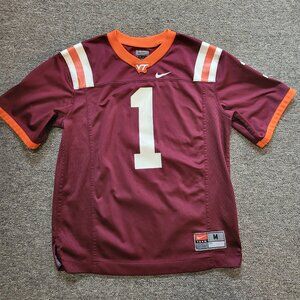 Virginia Tech Football Jersey YOUTH MEDIUM Nike Maroon #1 VPI Hokies NCAA A1